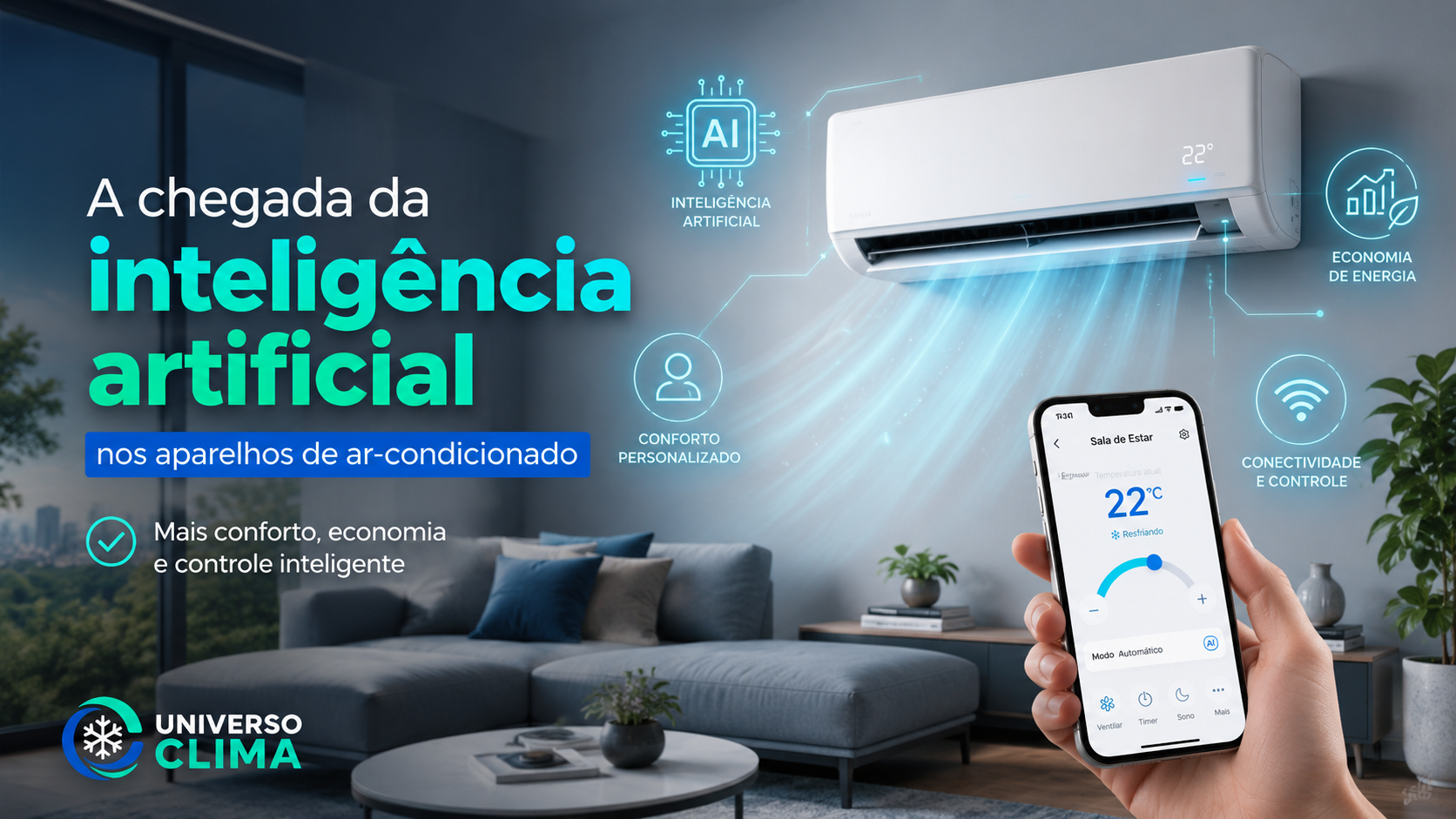 Imagem da publicação: A chegada da inteligência artificial nos aparelhos de ar-condicionado