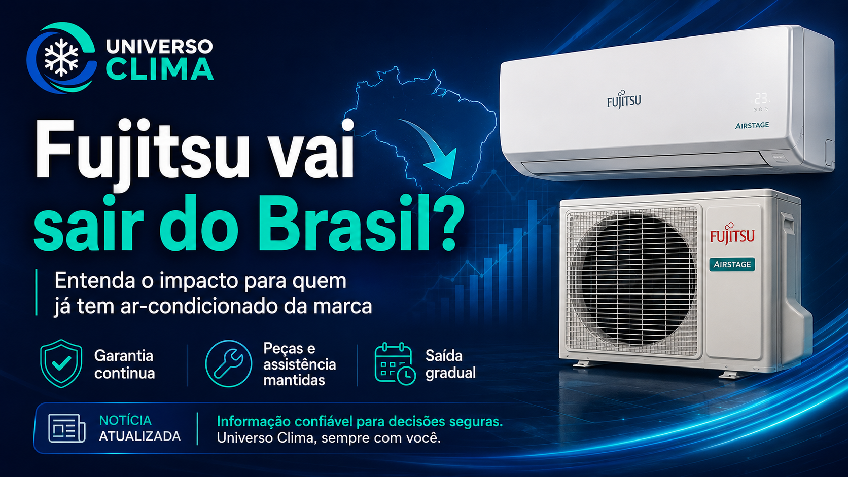 Imagem da publicação: Fujitsu vai encerrar operação no Brasil: o que muda para quem já possui um ar-condicionado?